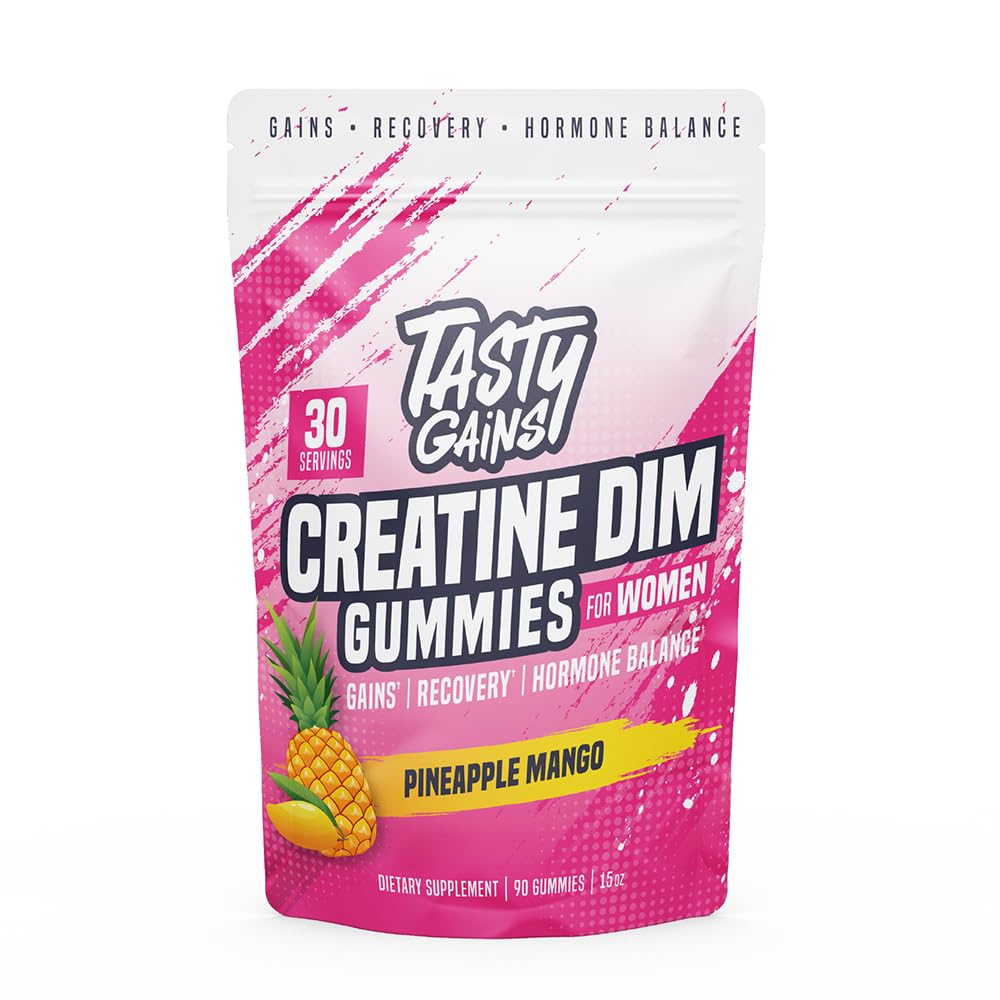 TASTY GAINS Creatine Gummies for Women, 90 Count