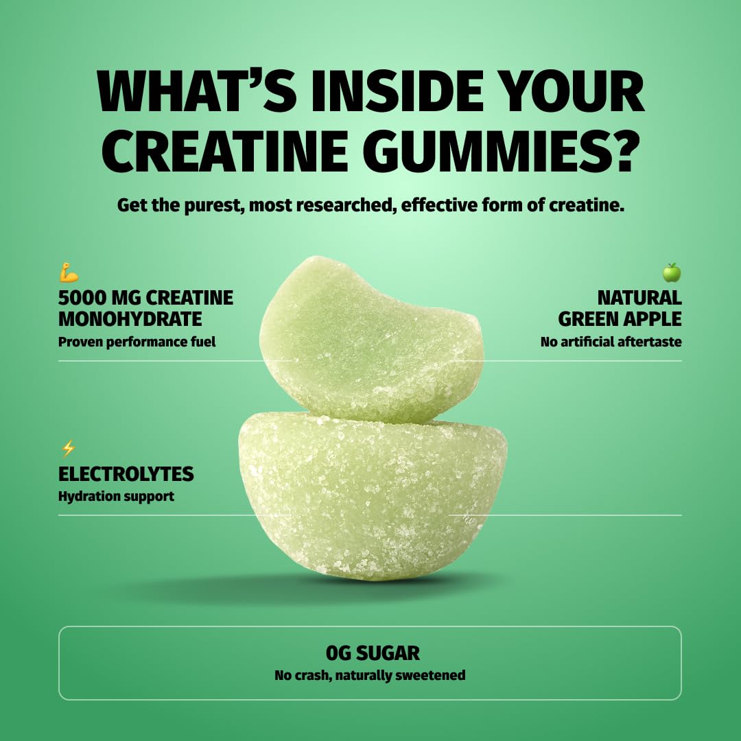 Coach Soak Creatine Monohydrate Gummies 5g Dose, 120 ct