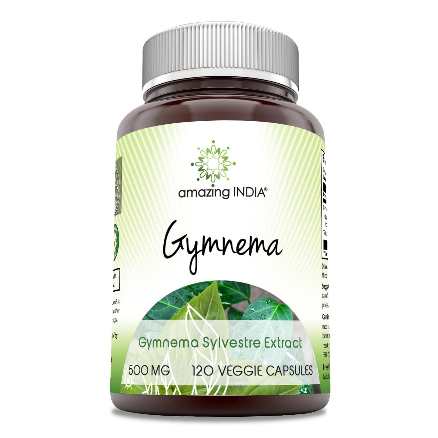 Amazing India Gymnema 500 Mg Veggie Capsule, 120 Count