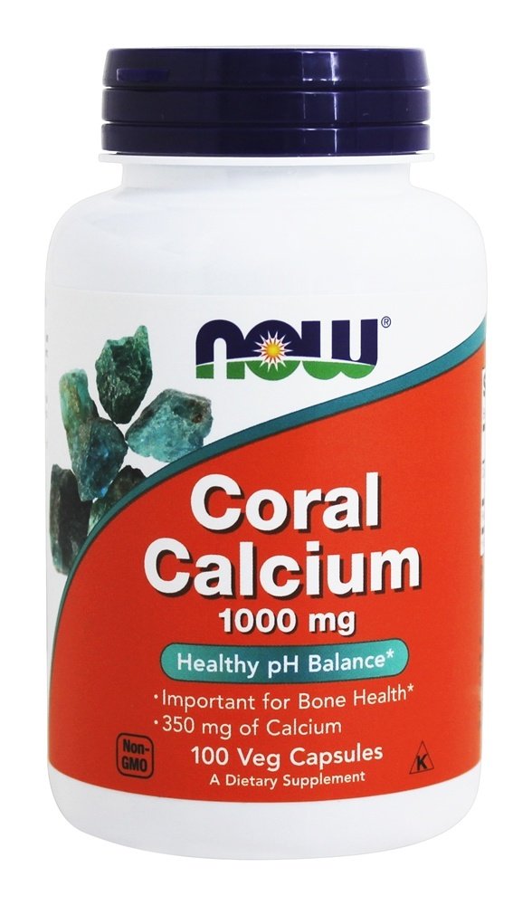 NOW Foods Coral Calcium 1000 mg Capsules, 100 Vcaps