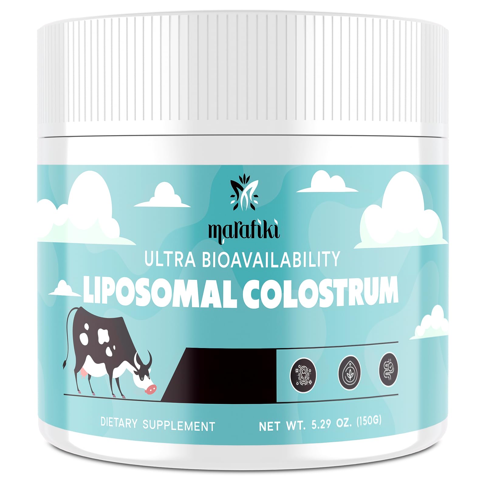 Marafiki Liposomal Bovine Colostrum Supplement Powder 5.3 Ounce (Pack of 1)