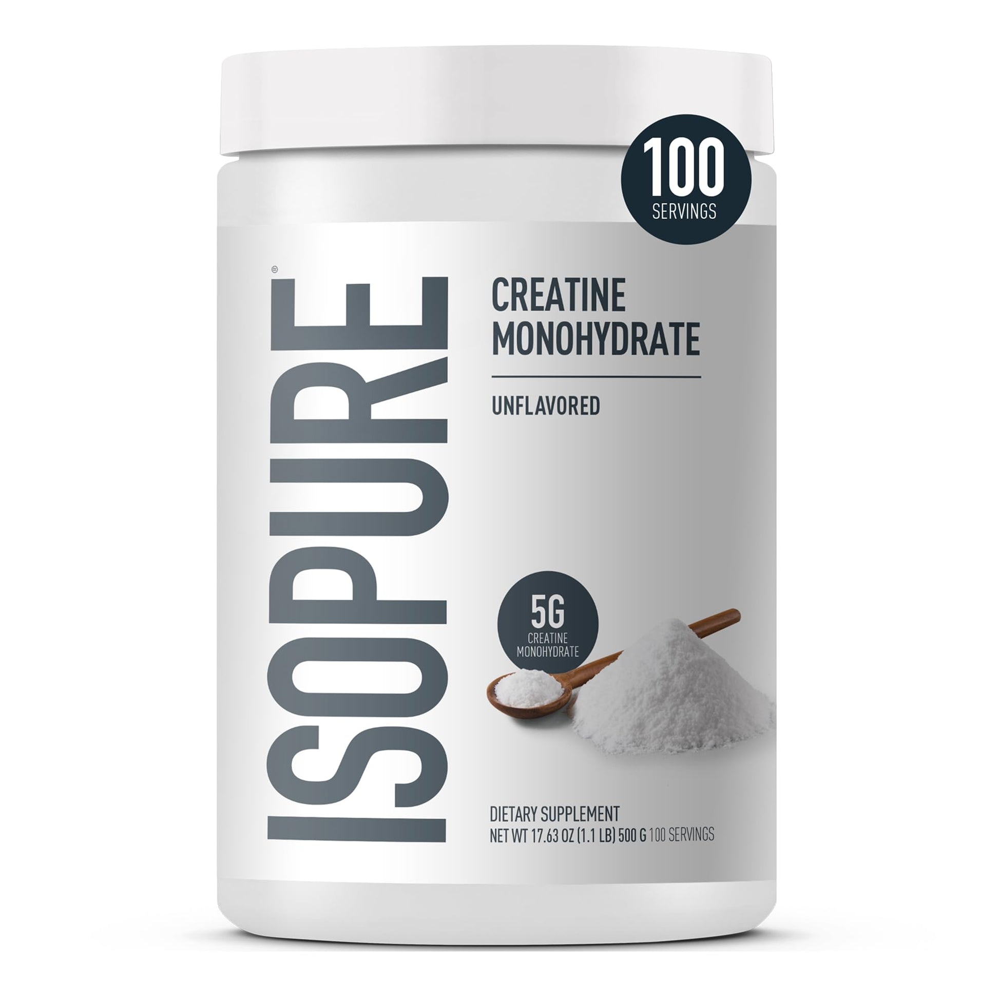Isopure 100% Pure Creatine Monohydrate Powder, 17.6 oz