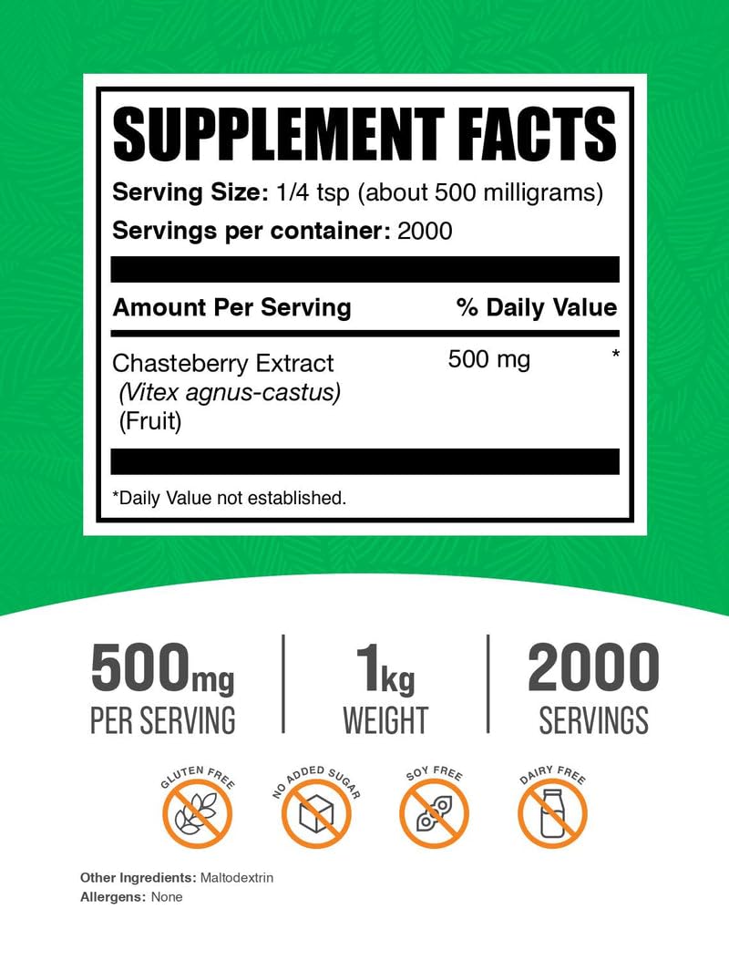 BulkSupplements Chasteberry Extract Powder 35.2 oz