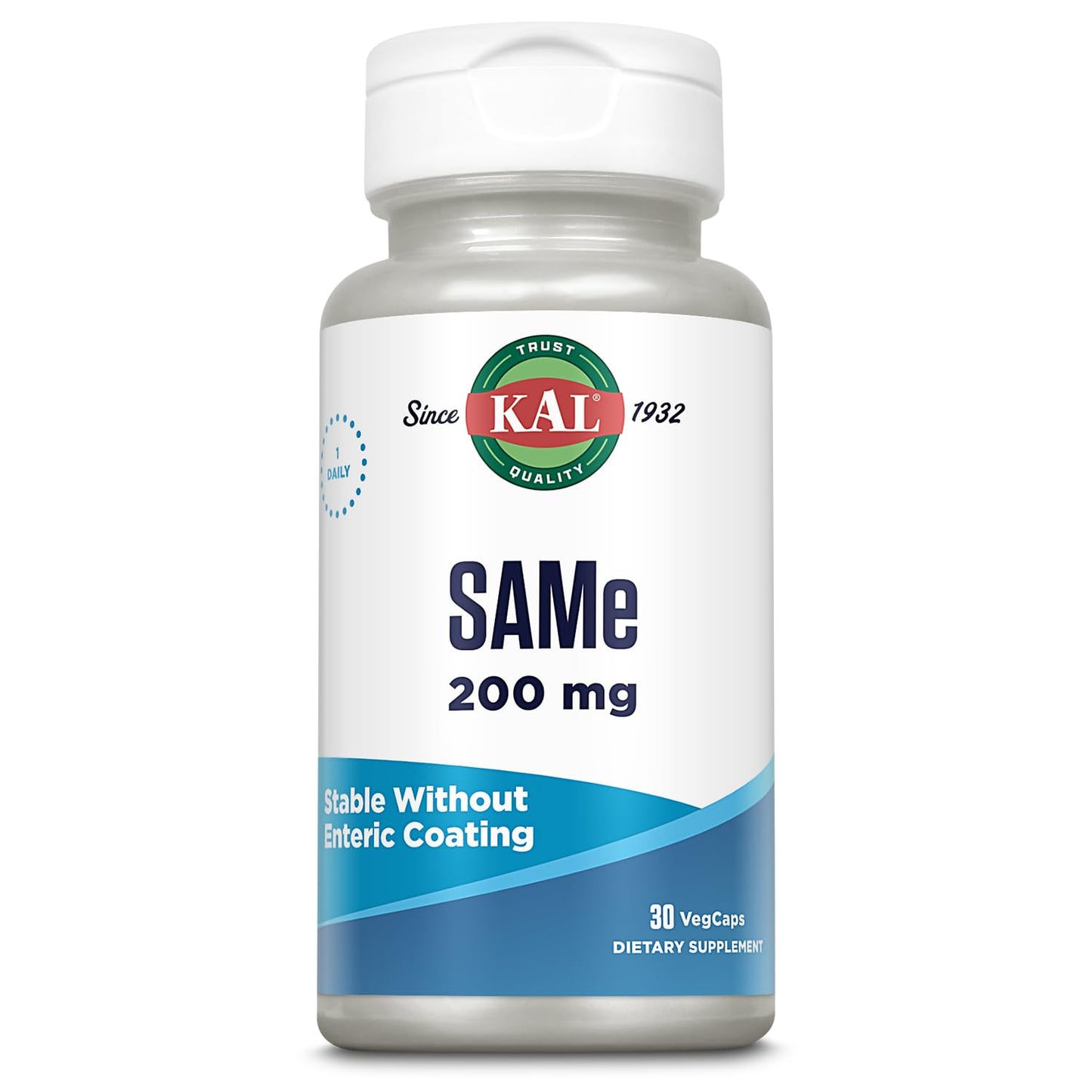 KAL SAMe 200mg (S-adenosyl-L-methionine) Capsules, 30 Count