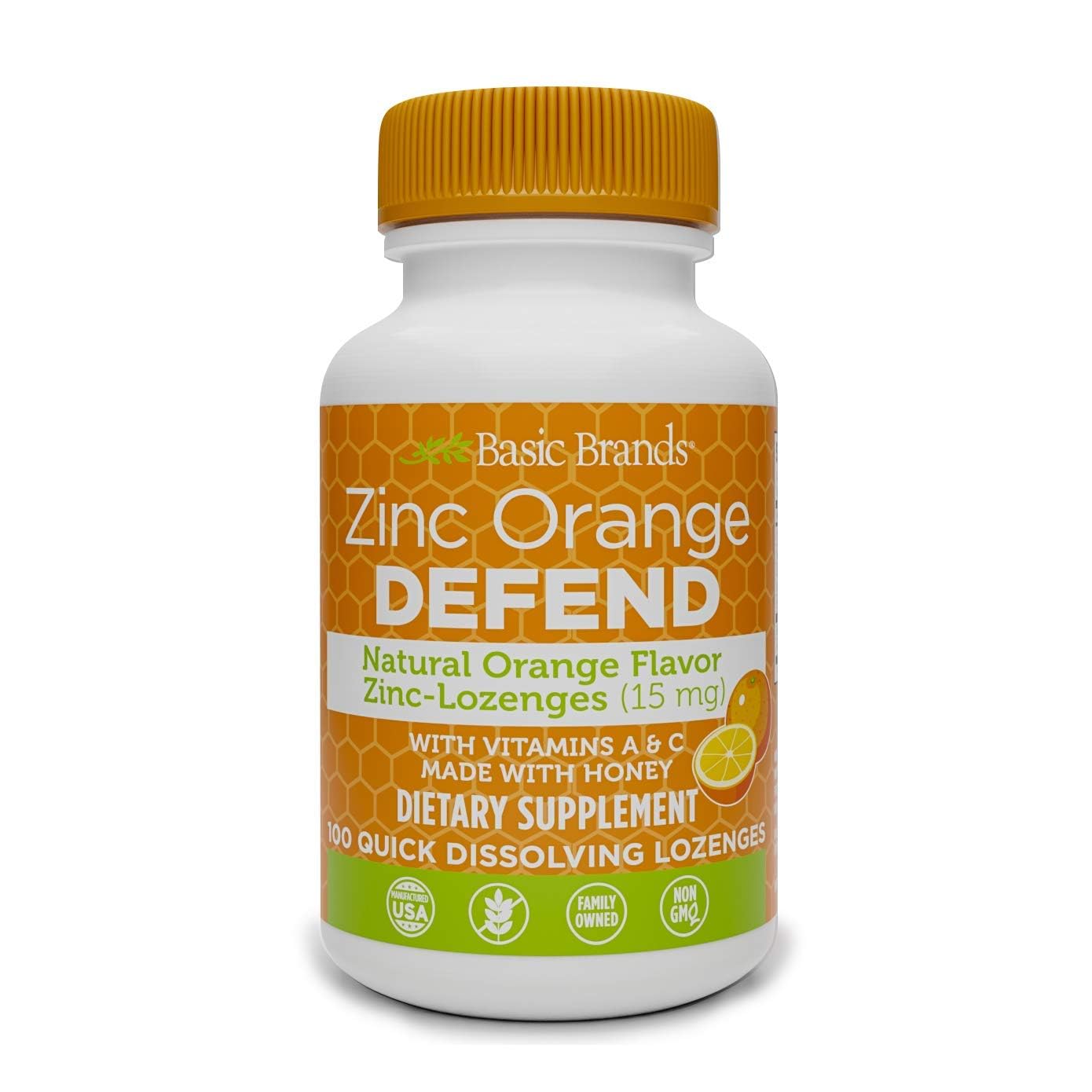 Basic Organics Zinc Orange Defend Tablet 100 Count