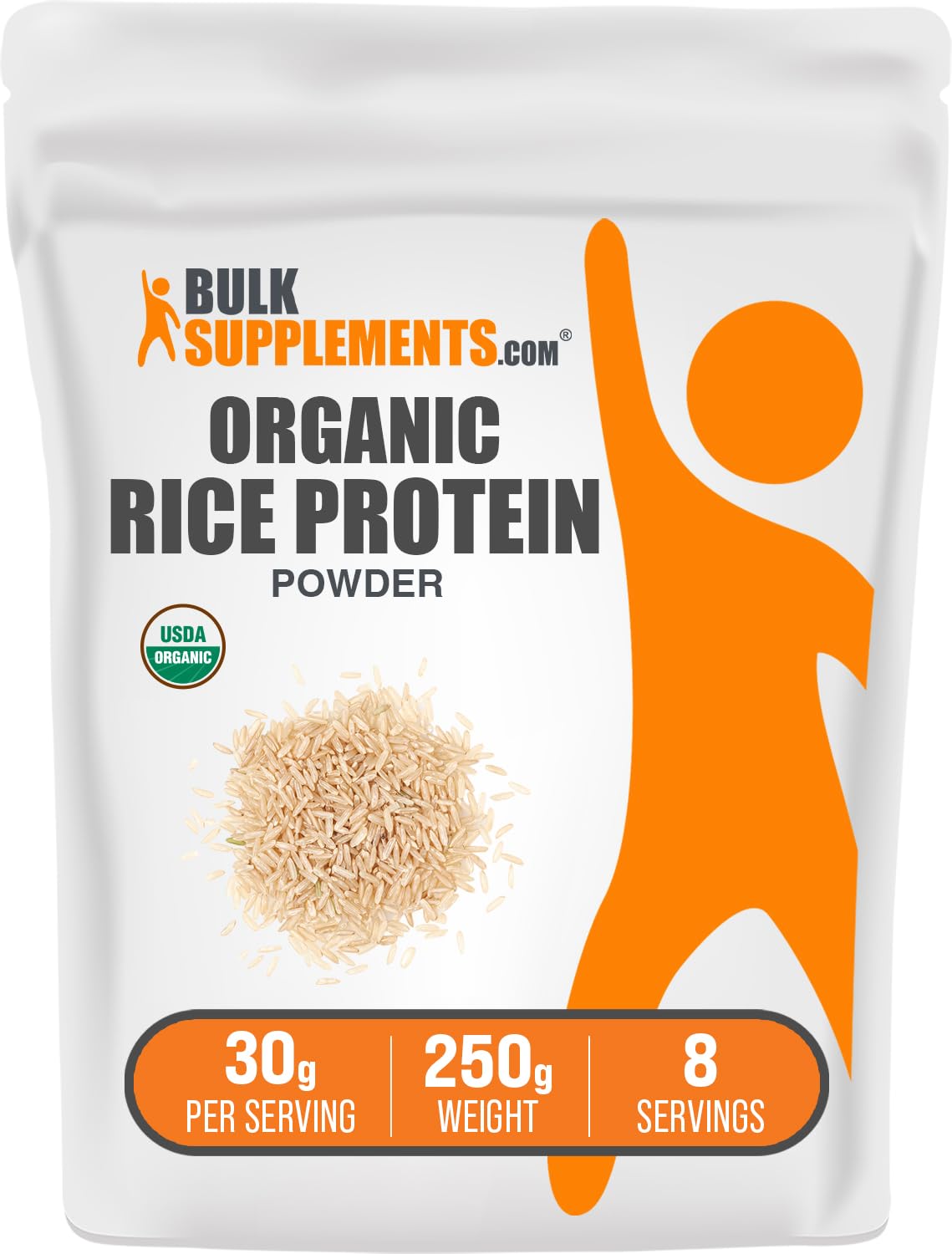BulkSupplements Organic Rice Protein Powder 250 g