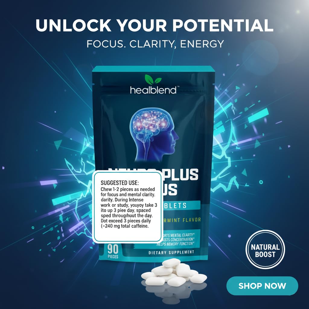 Healblend Neuro Plus Focus Chewing Tablet 1 Count