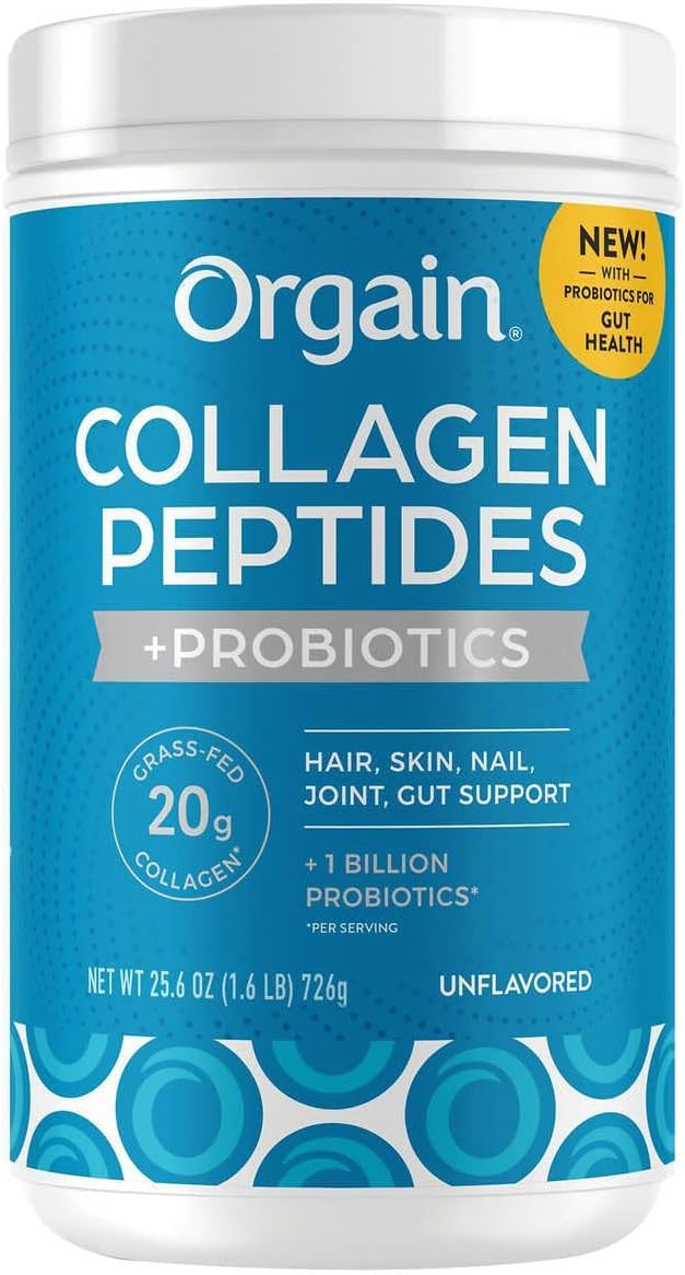 Orgain Collagen +Superfoods with 20 Grams of Grass-Fed Collagen and Vitamin C Unflavored Powder, 25.6 oz