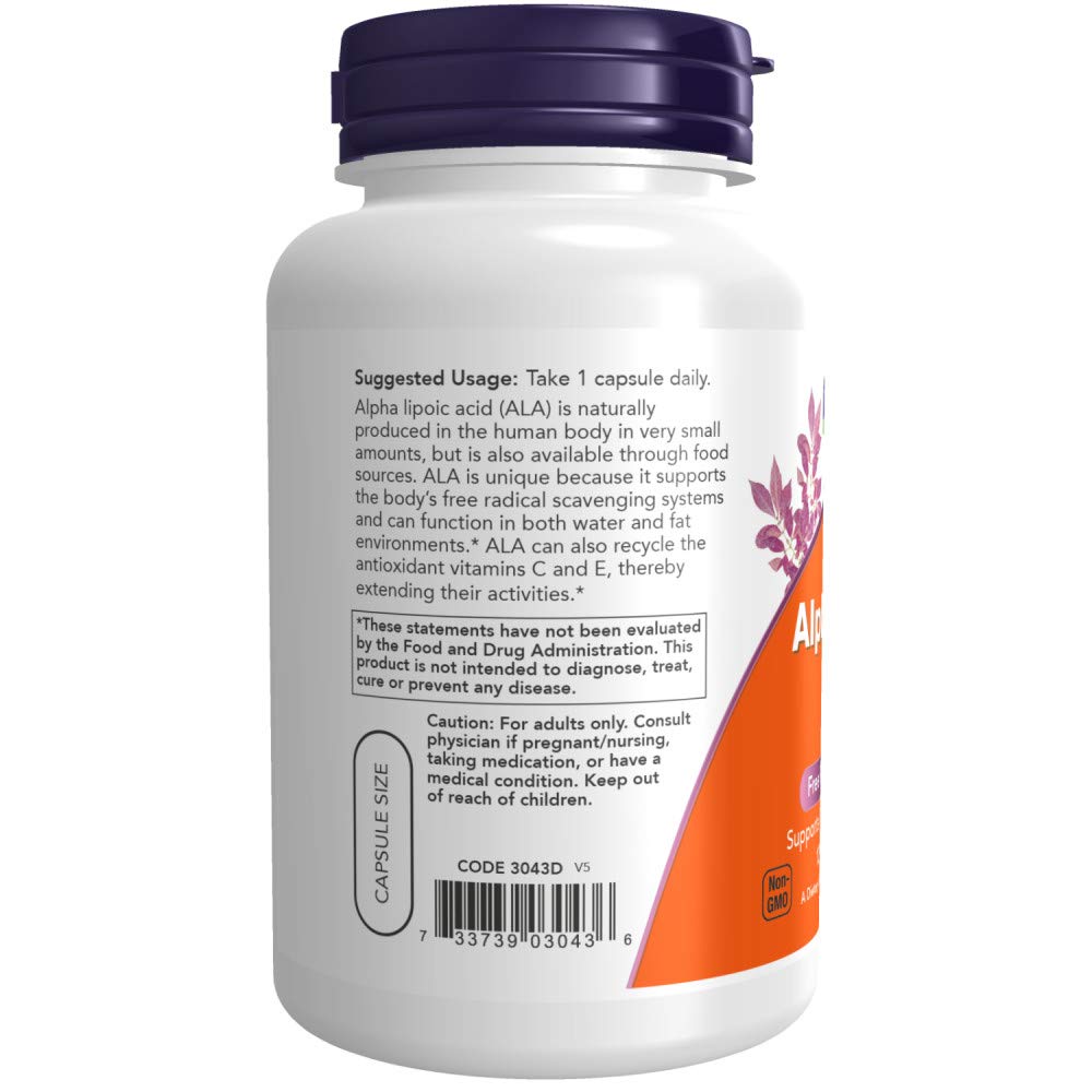 NOW Foods Alpha Lipoic Acid 250mg Capsule, 240 Count