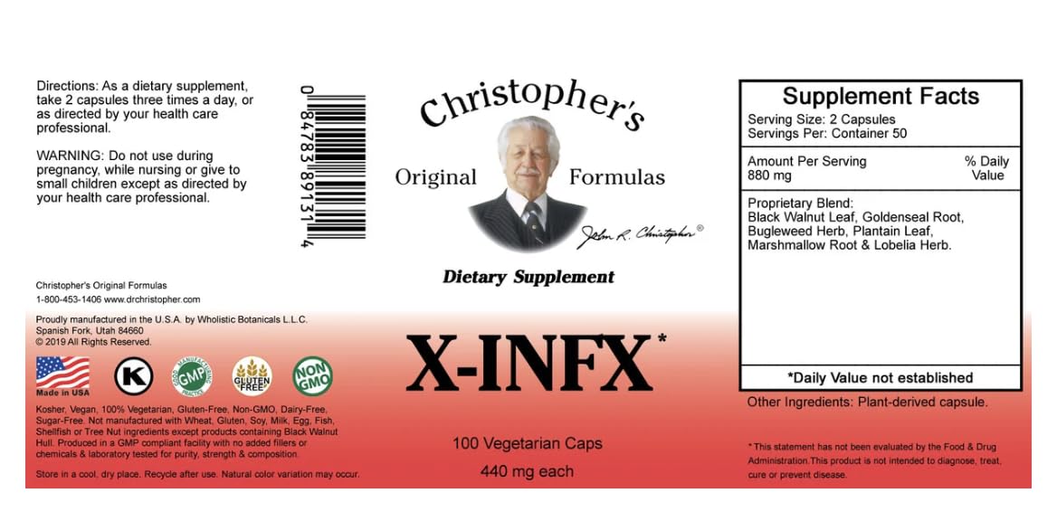 Generic Dr. Christopher’s Original Formula Bundle – X-INFX & VRL Capsules, Pack of 2