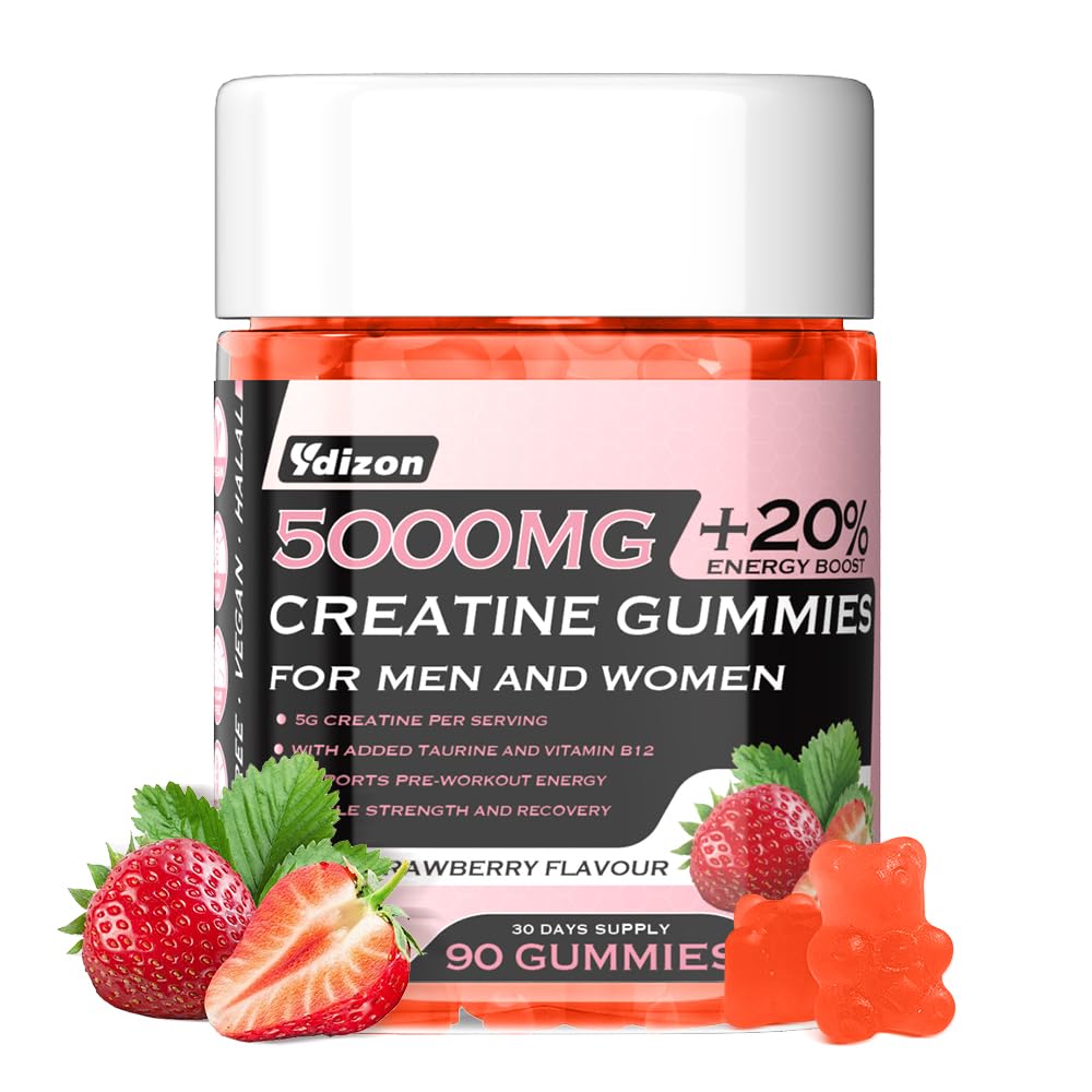 Ydizon Creatine Monohydrate Gummies Complex for Men & Women, 90 Count