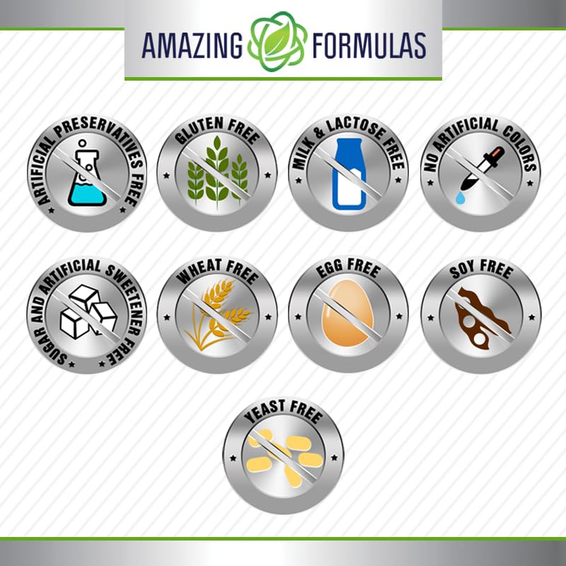 Amazing Nutrition Citicoline Supplement 1000 Mg per Serving, 120 Capsules