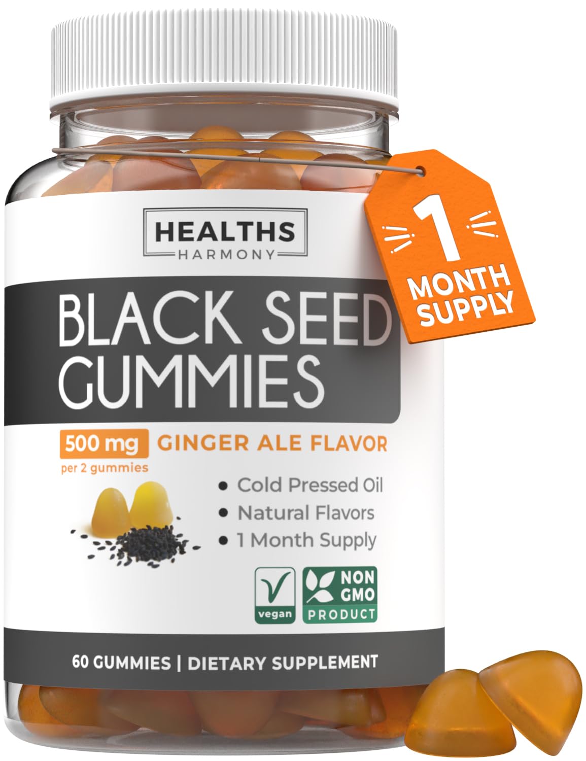 Healths Harmony Black Seed Oil Gummies, 60 Count