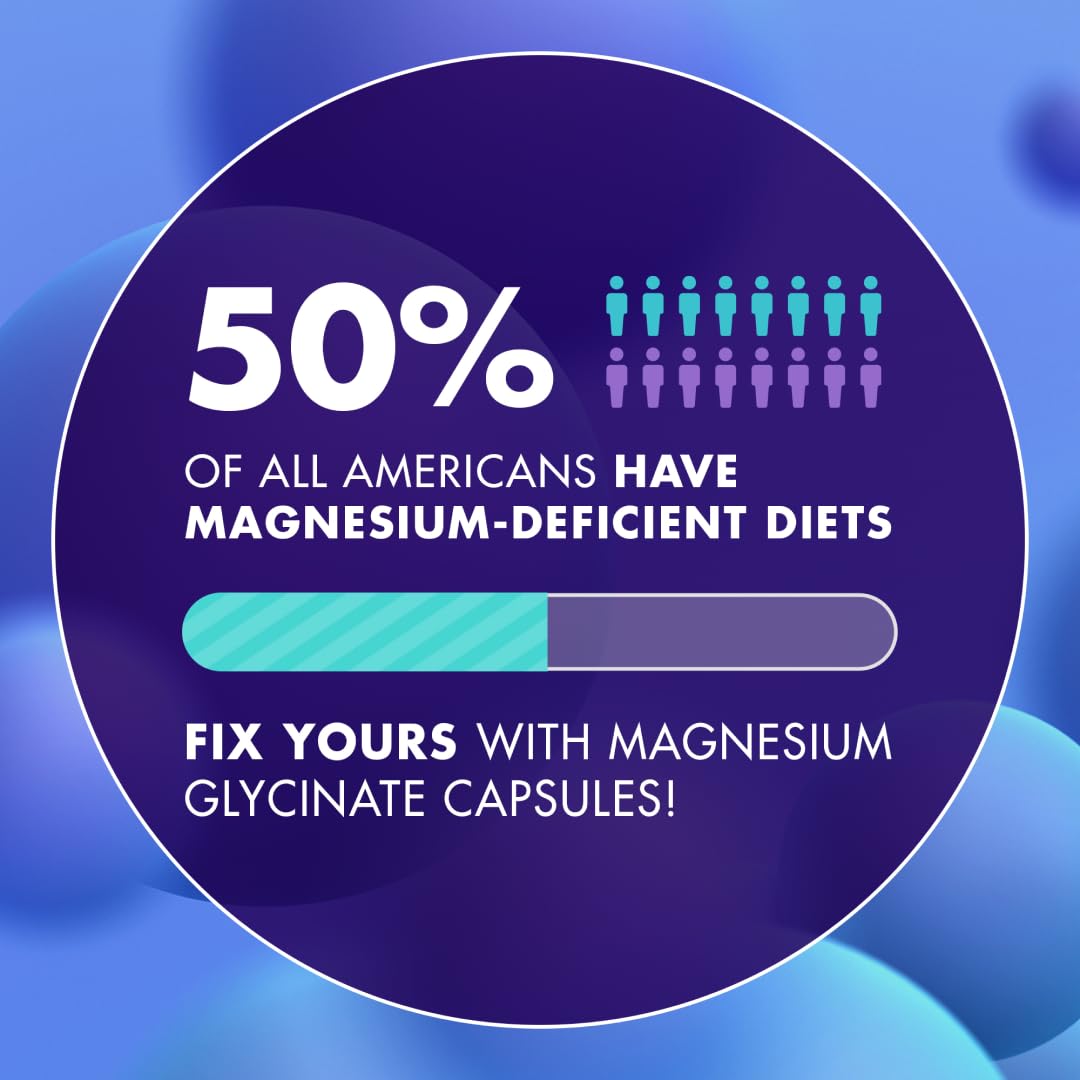 Secret Element Magnesium Glycinate 500MG Capsules, 120 Count