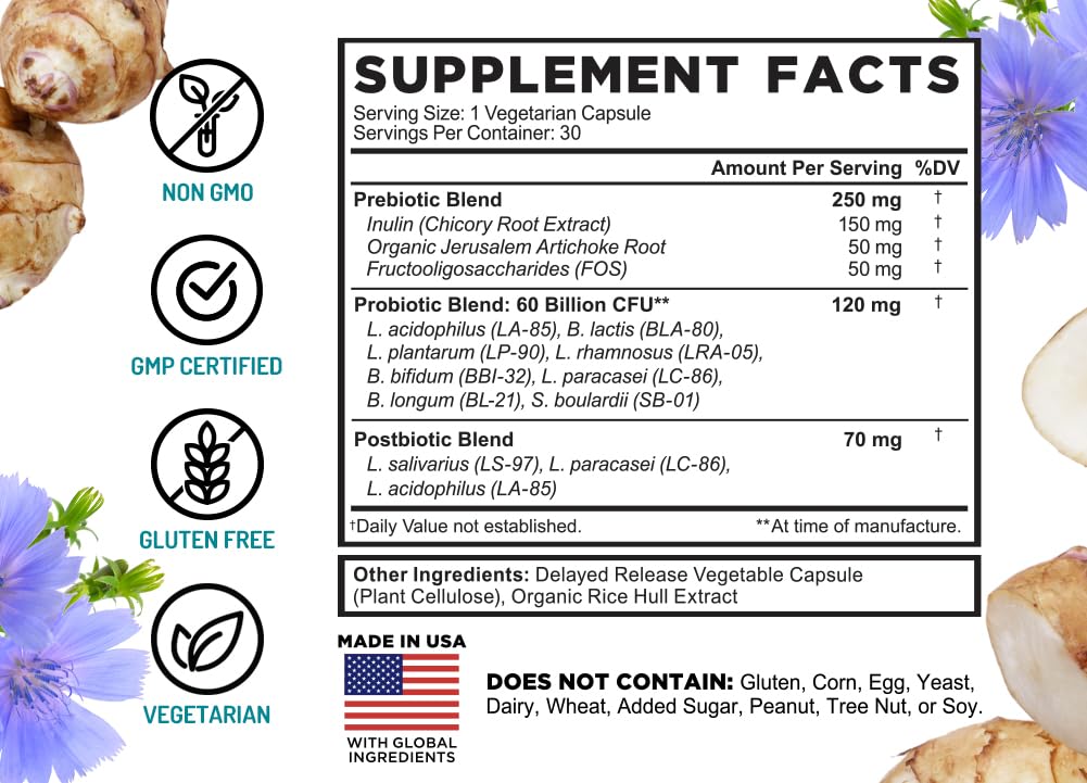 FarmHaven 60 Billion CFU Probiotic (8 Strains) Capsules, 30 Count