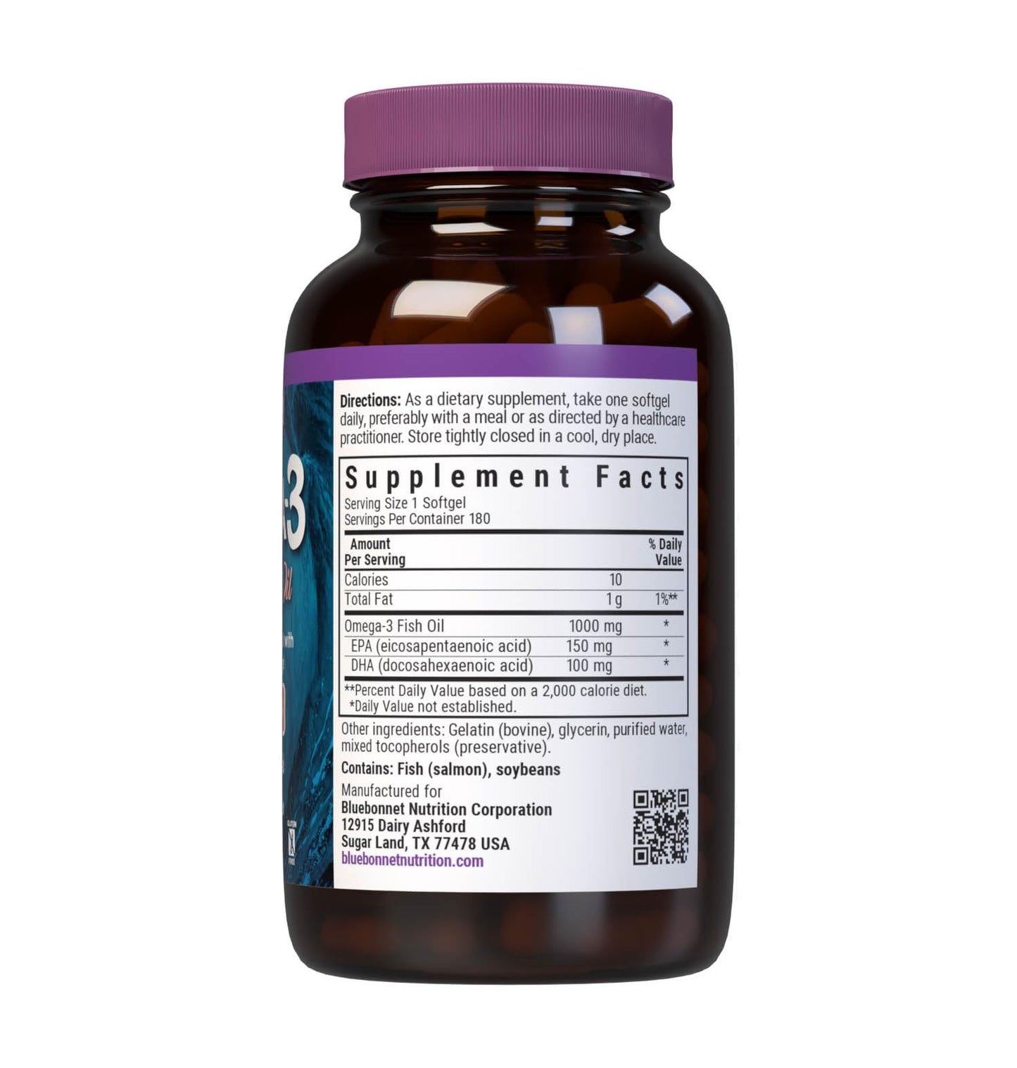 BlueBonnet Omega 3 1000 mg Softgels 180