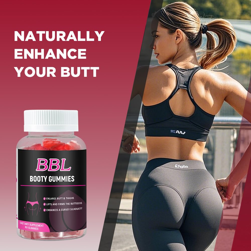Aromlife BBL Gummies for Women Bear-Shape Booty Gummies, Gummy, 60 Count
