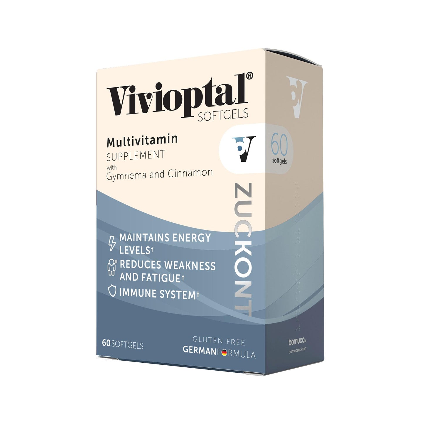 Vivioptal Vitamins Multivitamin Supplement with Gymnema and Cinnamon 60 Softgels