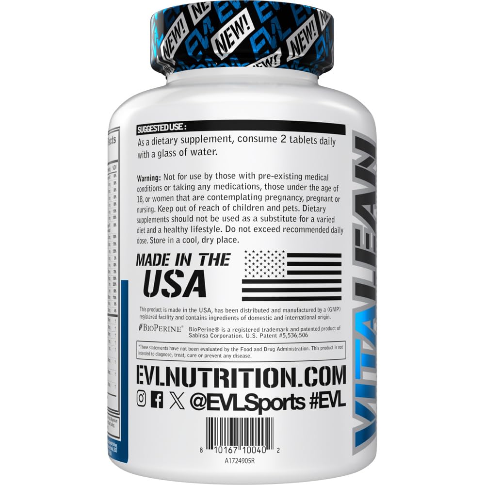 Evlution VitaLean Vitamins + Weight Loss Support Tablet, 90 Tablets