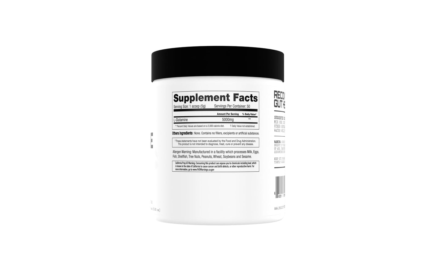Project #1 L-Glutamine for Gut Health & Muscle Recovery Powder, 8.82 oz
