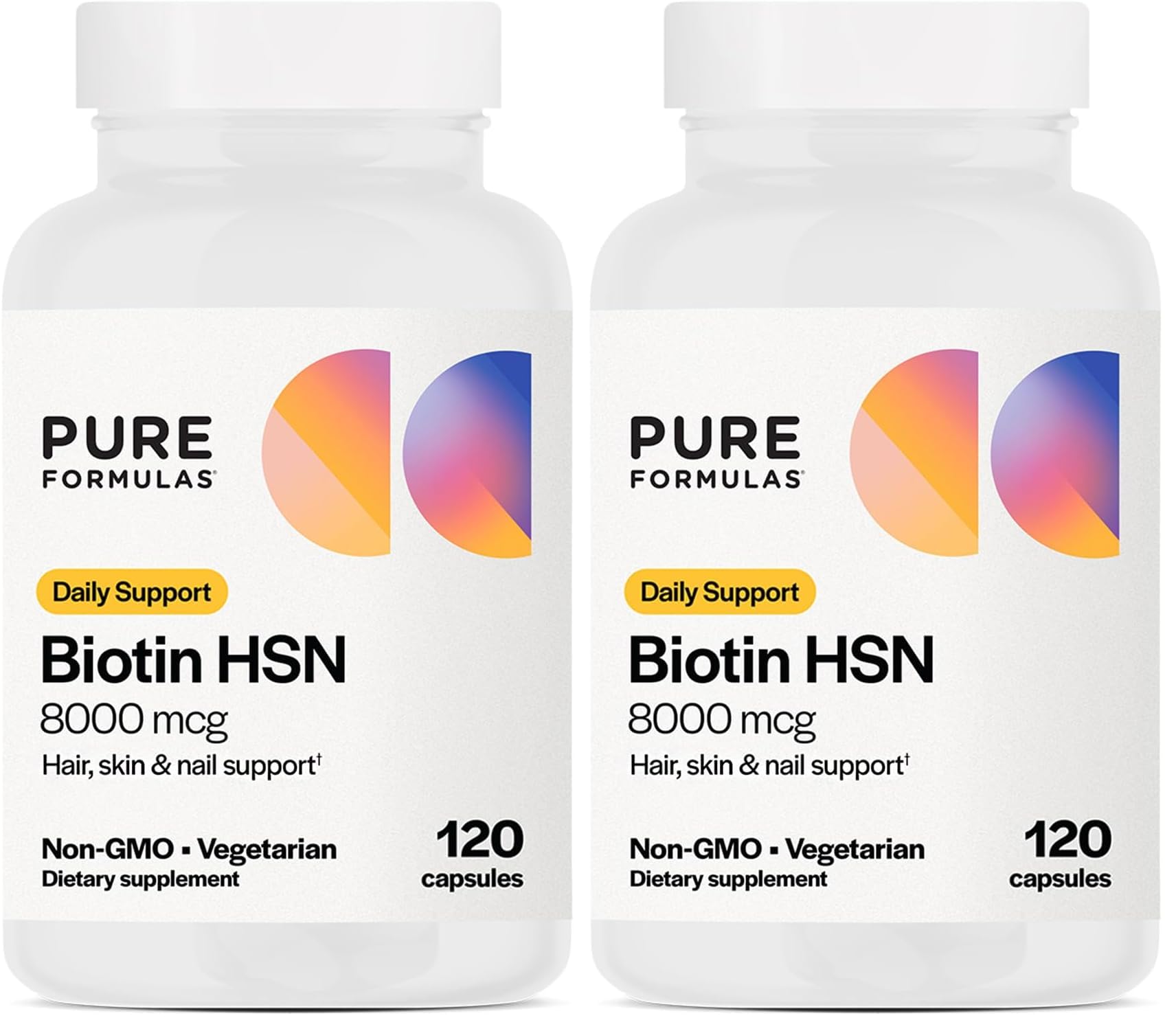PureFormulas Biotin 8000 mcg Hair Skin Nails Biotin Supplement Biotina, Biotin Hair Growth Vitamins B7 Supplement for Women & Men, 240 Capsules