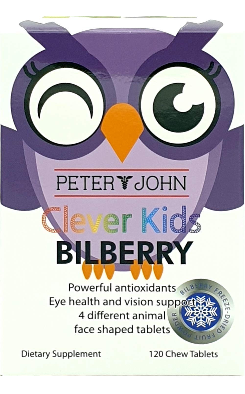 HEALTHFARM Kids Vision Support Bilberry 120 Chew Tablets, 1 Count
