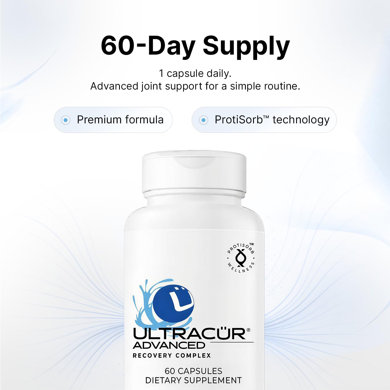 UltraCur Advanced Joint Support Supplement with High Absorption Curcumin - Extra Strength Protisorb Liquid Protein Scaffold - Supports Mobility & Flexibility with Devils Claw & Boswellia, 60 Capsules