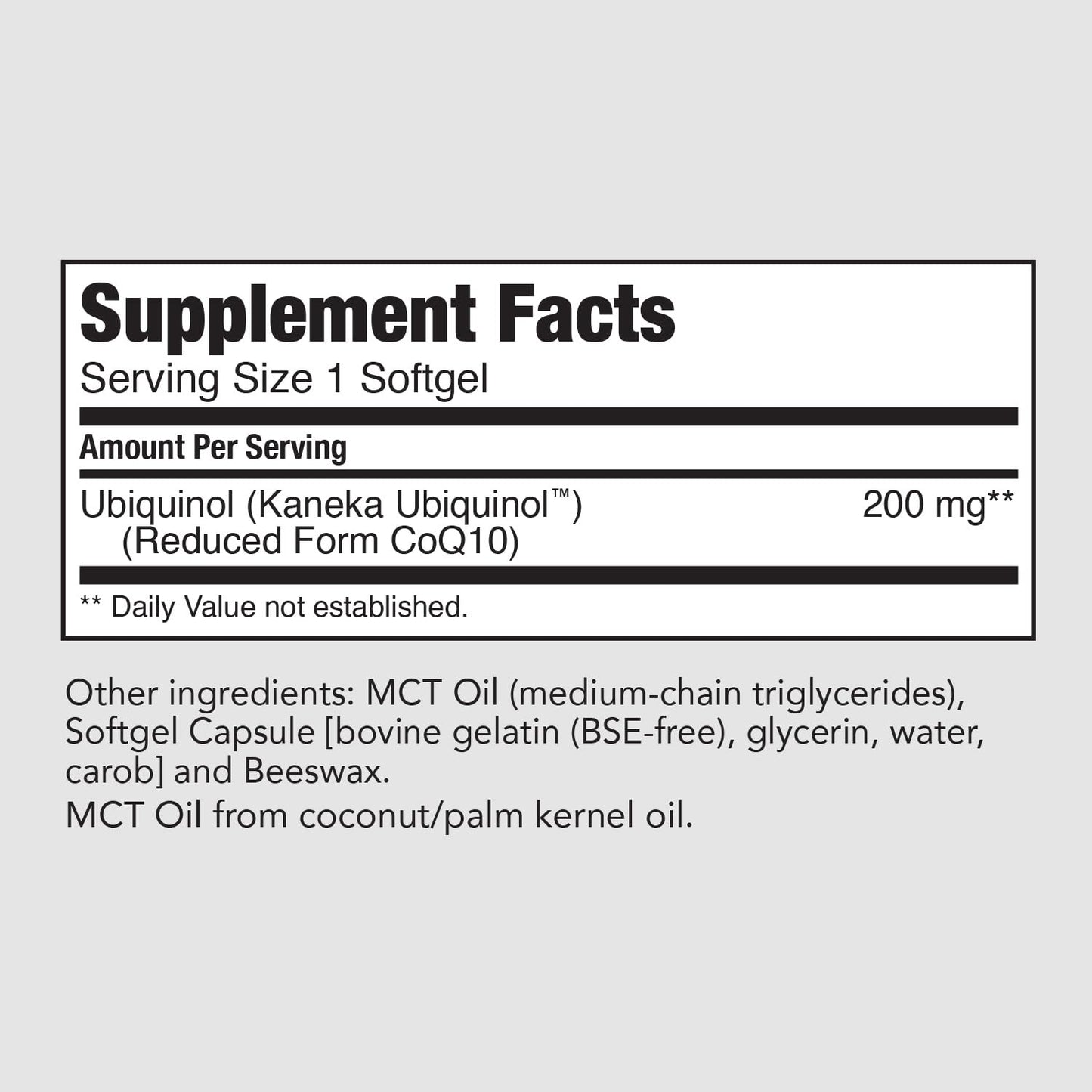 PureFormulas Ubiquinol 200mg for Heart Health & Cellular Energy, Active CoQ10 Form, Enhanced Absorption with MCT Oil, Non-GMO & Gluten-Free, 60 Softgels