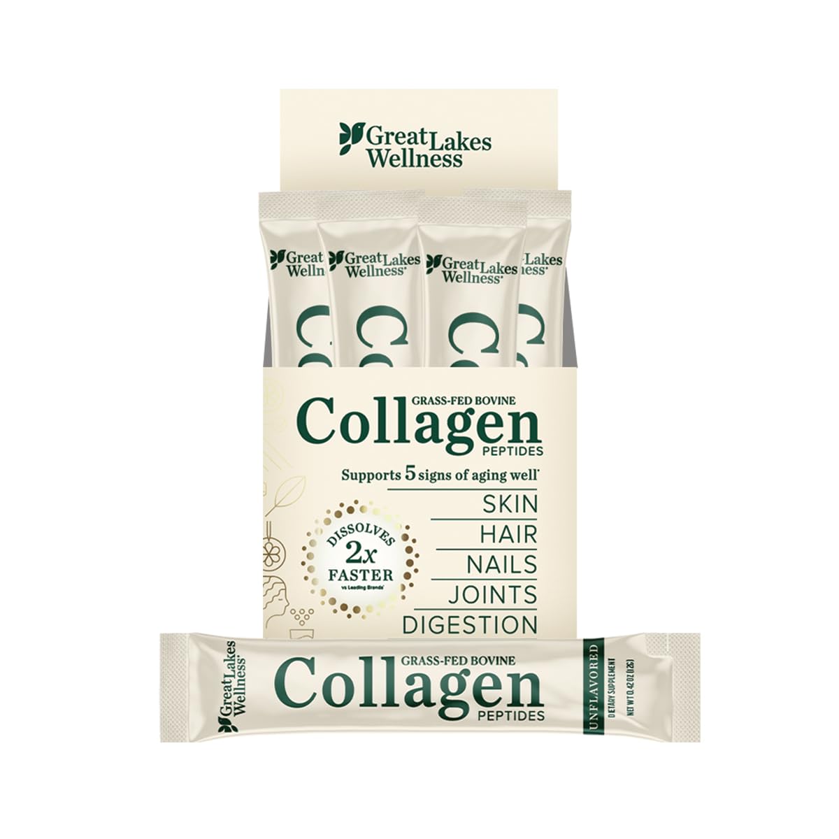 Great Lakes Gelatin Wellness Collagen Peptides Powder 8.46 Ounce