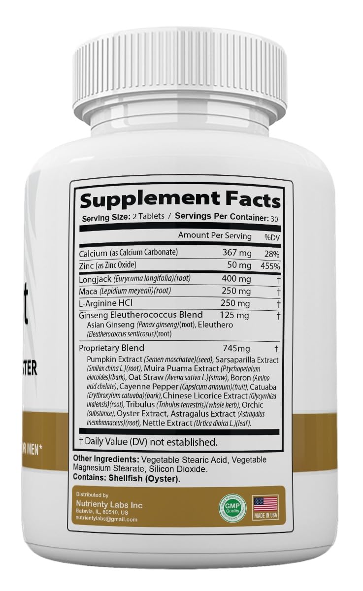 Zonata Boost Male Pills Performance Boost for Men Supplement, 60 Tablets
