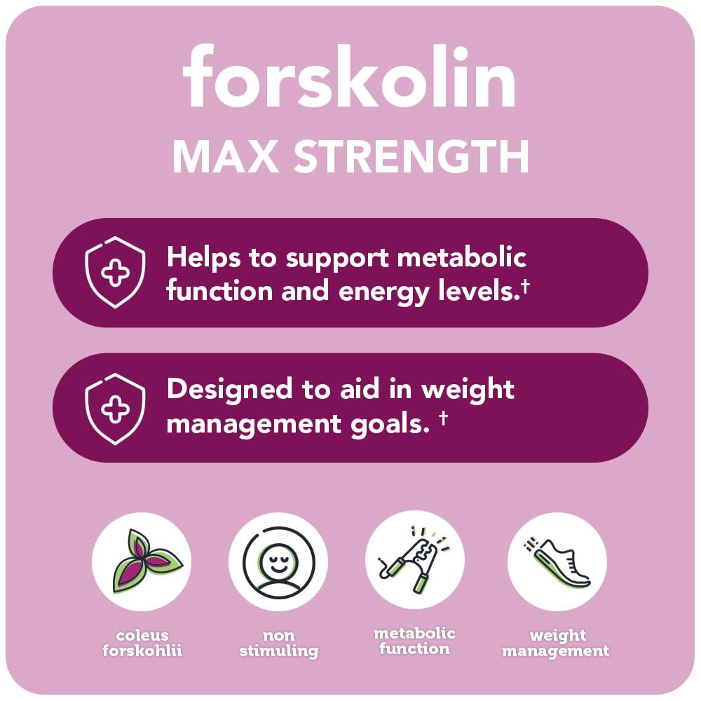 Vitamin Bounty Forskolin Maximum Strength for Weight Loss Capsules 60 Count