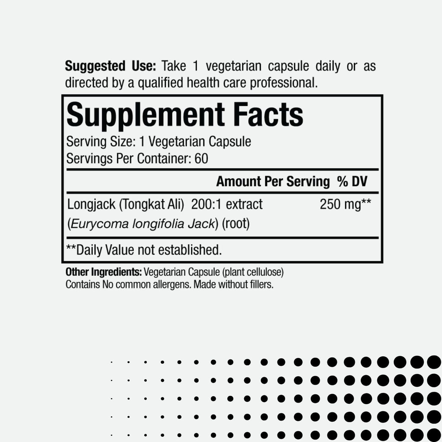 Paradise Herbs Tongkat Ali Premium 200:1 Extract Capsule, 60 Capsules
