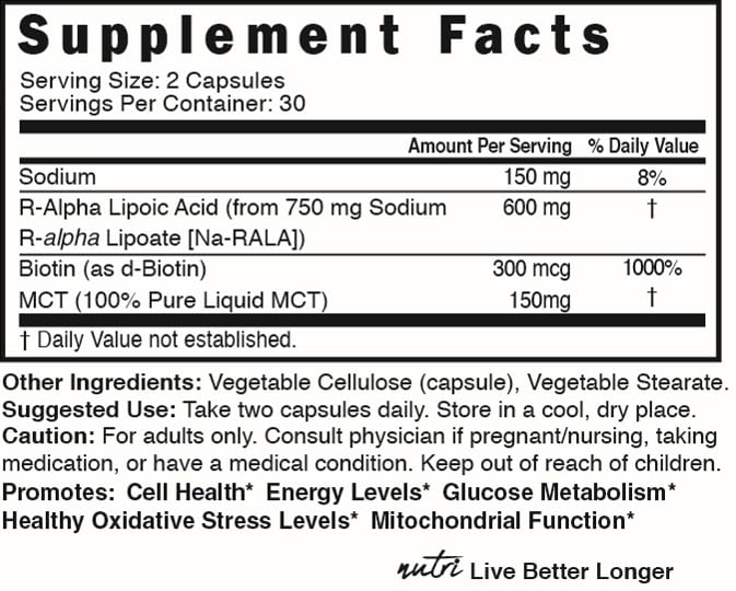 Nature's Fusions Dihydroberberine 200mg & R Alpha Lipoic Acid 600mg Capsules Bundle, 120 Capsules