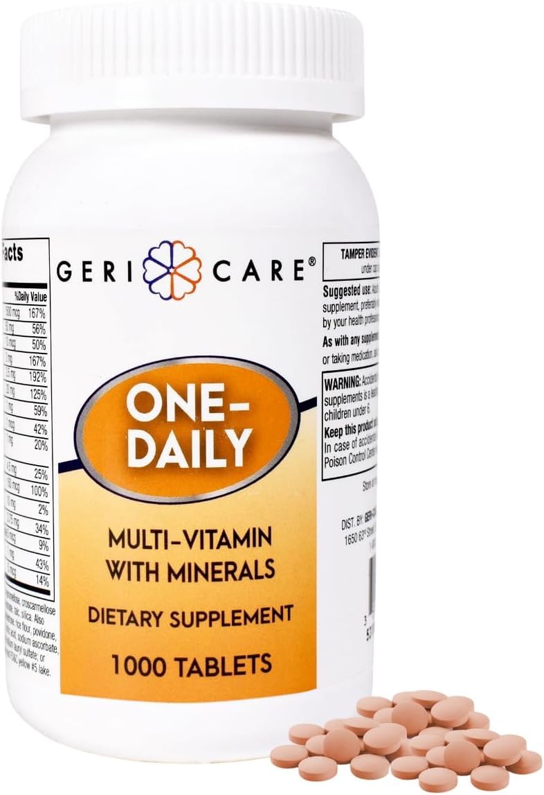 GeriCare One-Daily Multivitamins with Minerals for Men & Women Tablets 1000