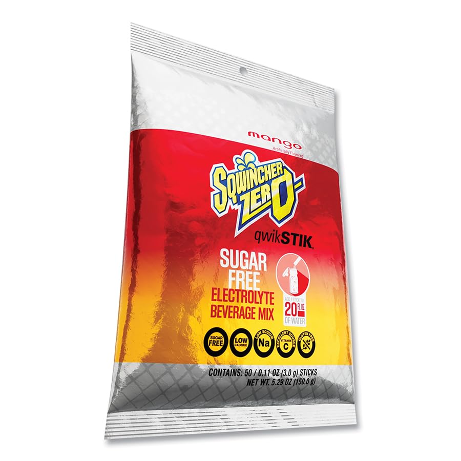 Aabaco Sqwincher Bundle: Mango Zero Qwik Stiks (20oz Yield) & Sqweeze Sugar Free Electrolyte Freezer Pops 5-Flavor Variety Pack Powder 1