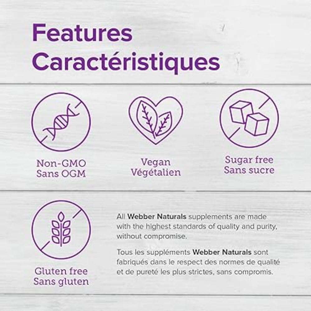 Webber Naturals B12 Ultra-Strength 10,000 mcg Sublingual Tablets, 40 Tablets