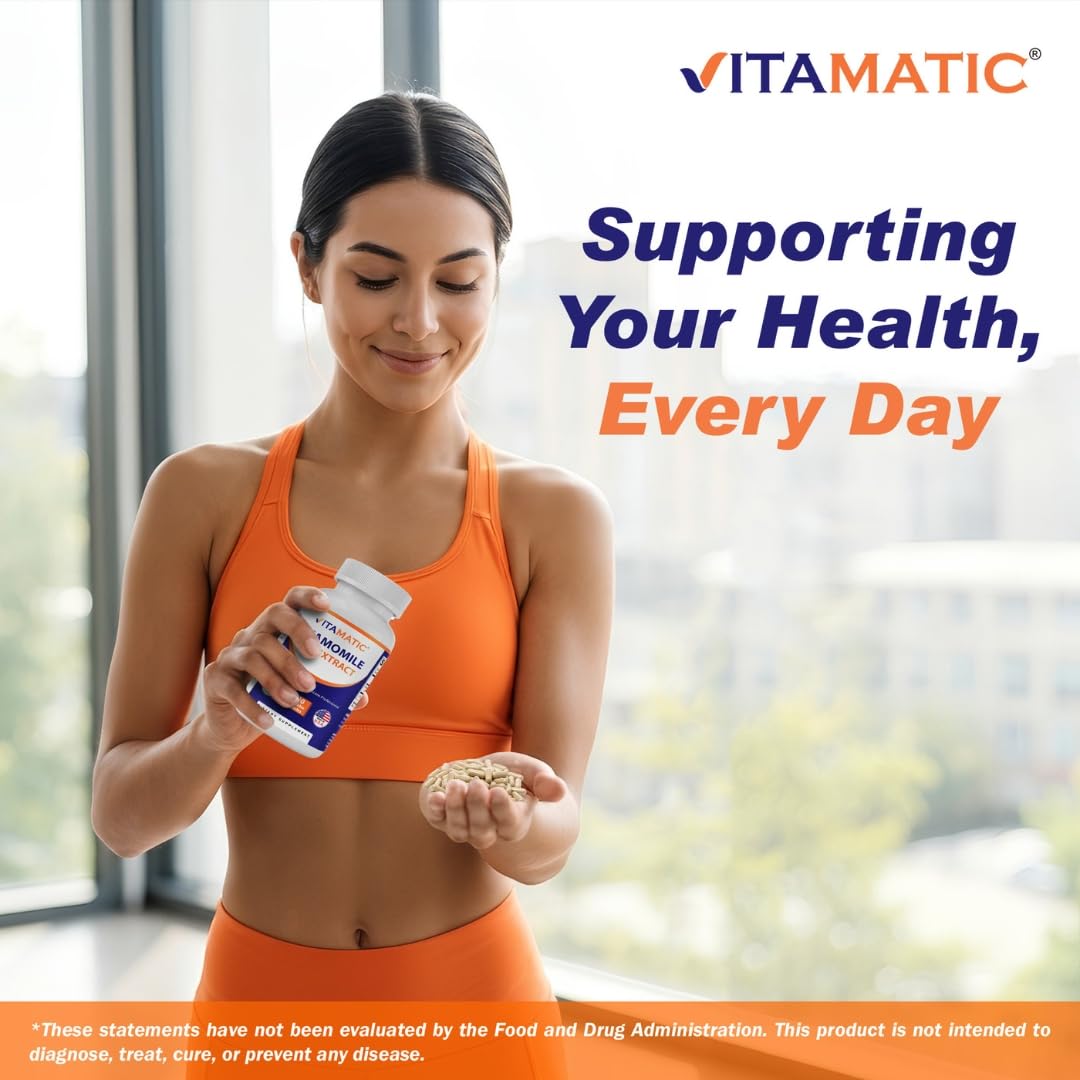 Vitamatic Chamomile 250 mg Capsules 240 Count