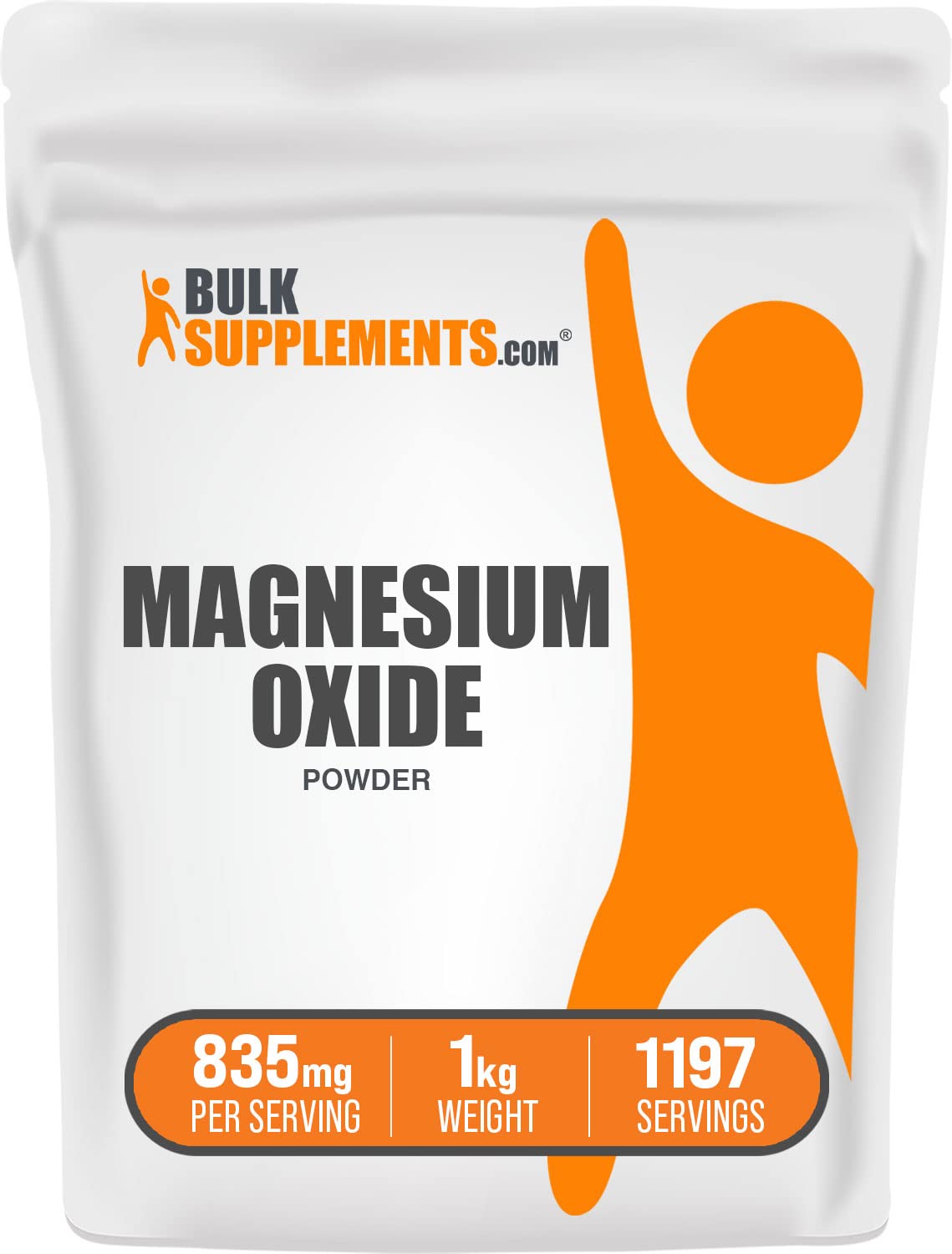 BulkSupplements Magnesium Oxide Powder, 35.27 oz