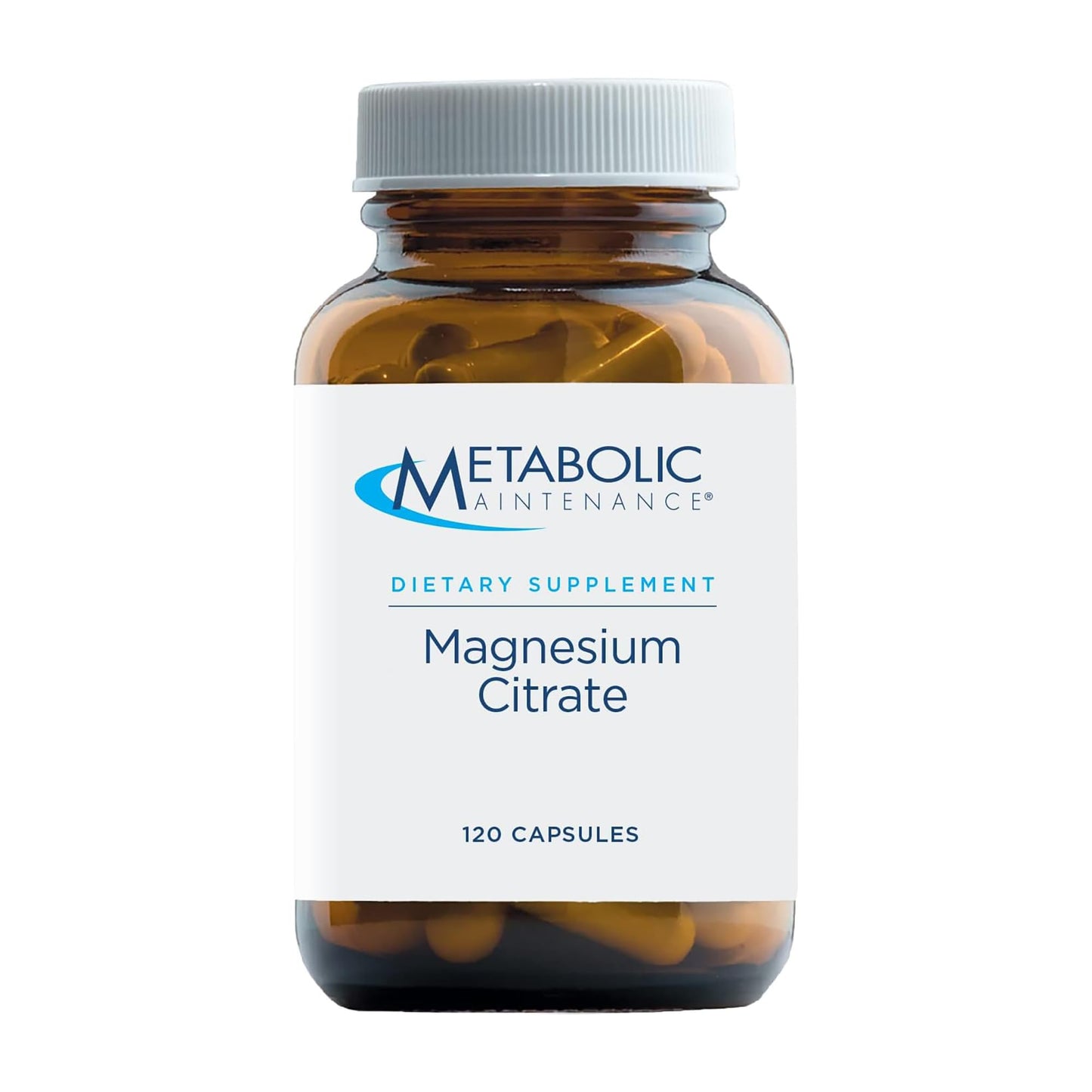 Metabolic Maintenance Magnesium Citrate Capsules Delivers 150 mg Magnesium Citrate & 10 mg Vitamin C, Supports Energy Levels, Bone Health & Stress Response, Bioavailable, 120 Capsules