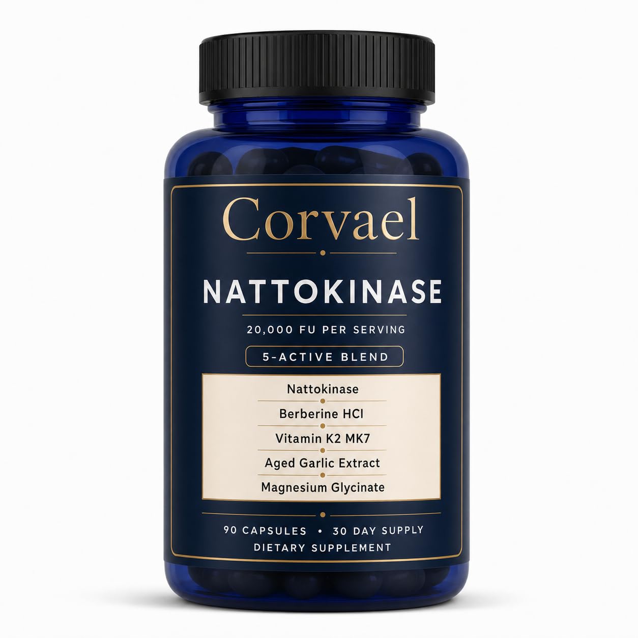 Corvael Nattokinase 20000 FU Capsule, 60 Count