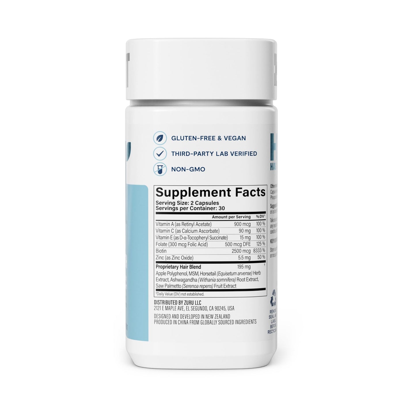H' Habit Hair Growth Supplement Capsule, 60 Capsules