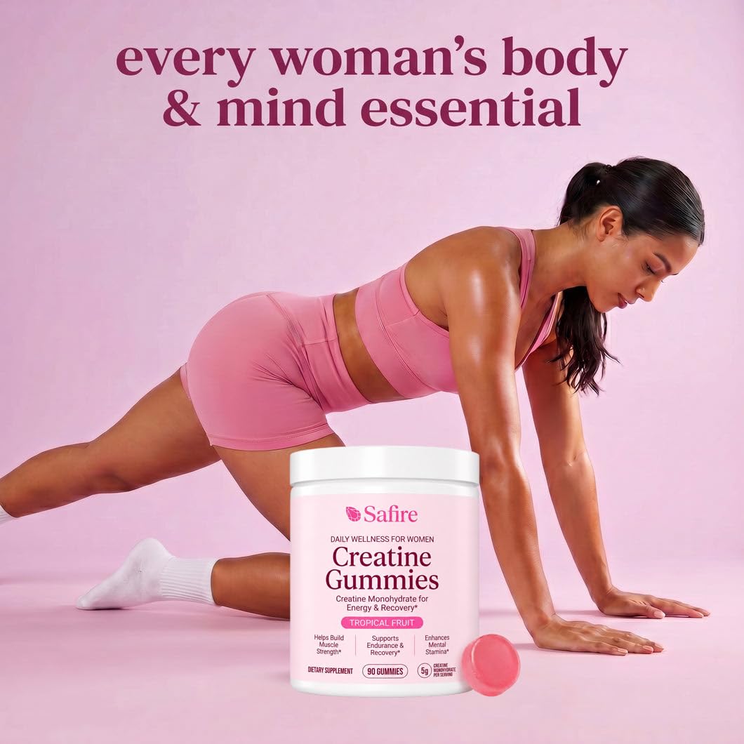 LumiLight Safire Creatine Gummies 5000mg, 90 Gummies