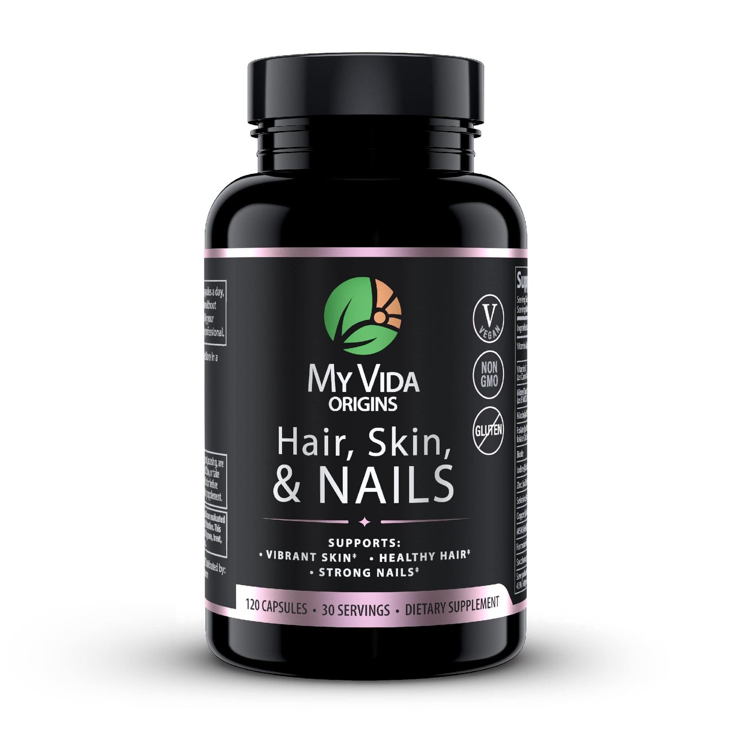 My Vida Origins Hair Skin and Nails Capsules, 120 Capsules