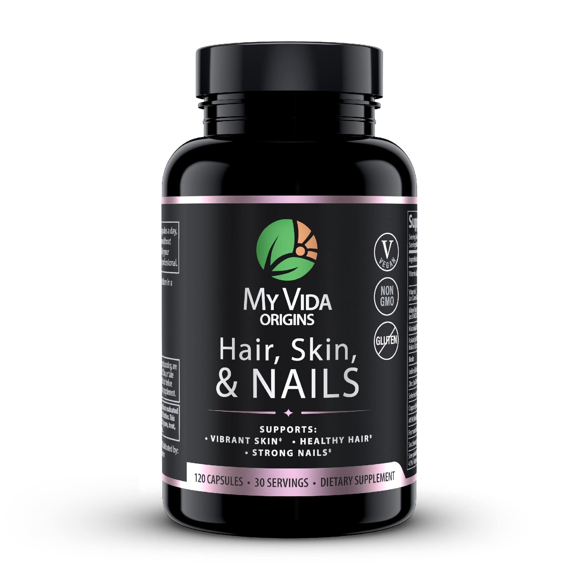 My Vida Origins Hair Skin and Nails Capsules, 120 Capsules