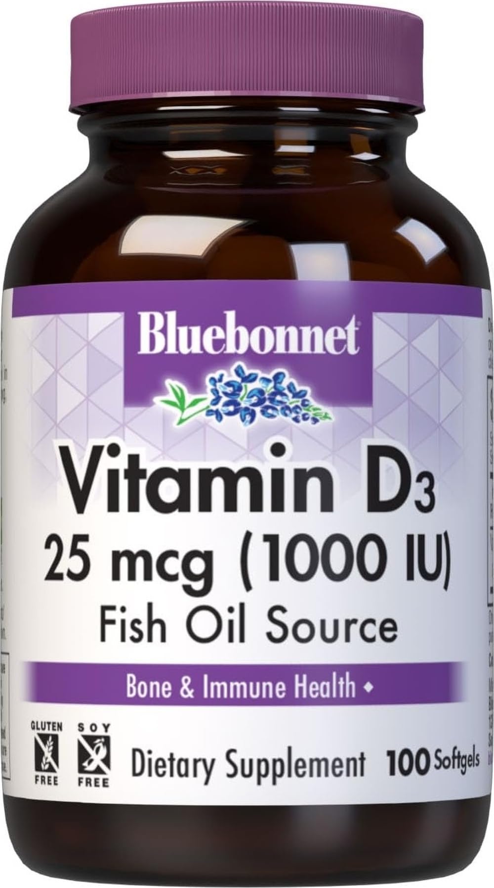 BlueBonnet Vitamin D3 1000 IU Softgel 100 Softgels