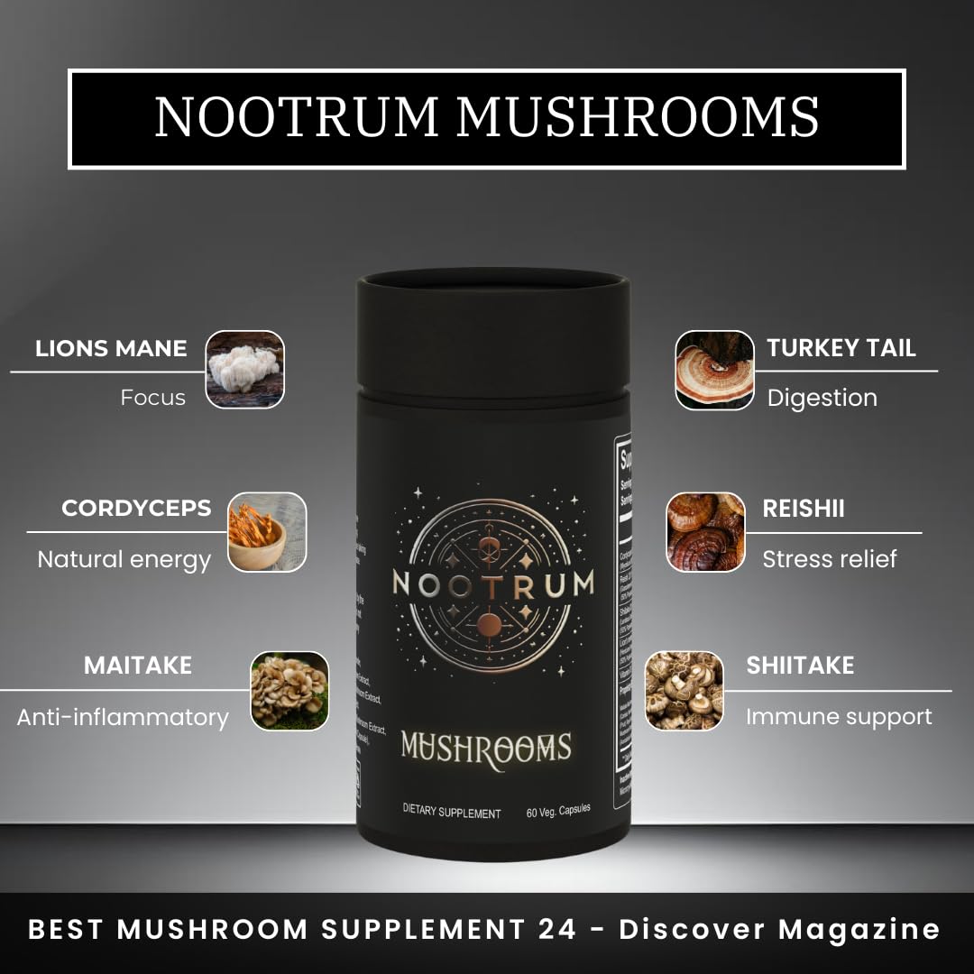 Nootrum Mushrooms Capsules, 120 Count