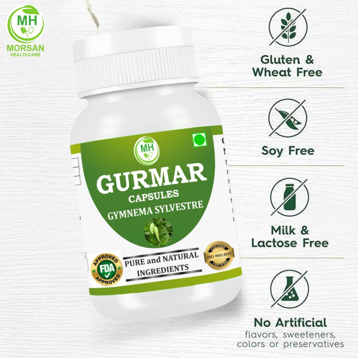 Generic Gurmar (Gymnema sylvestre) Capsules 500mg, 240 Capsules