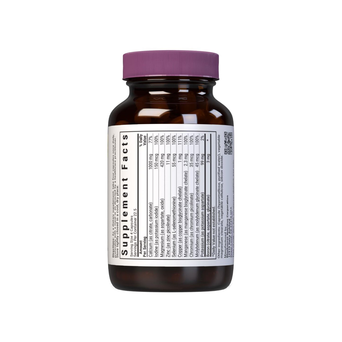 BlueBonnet Multi Mineral Plus Boron Vegetarian Capsules 90 Count