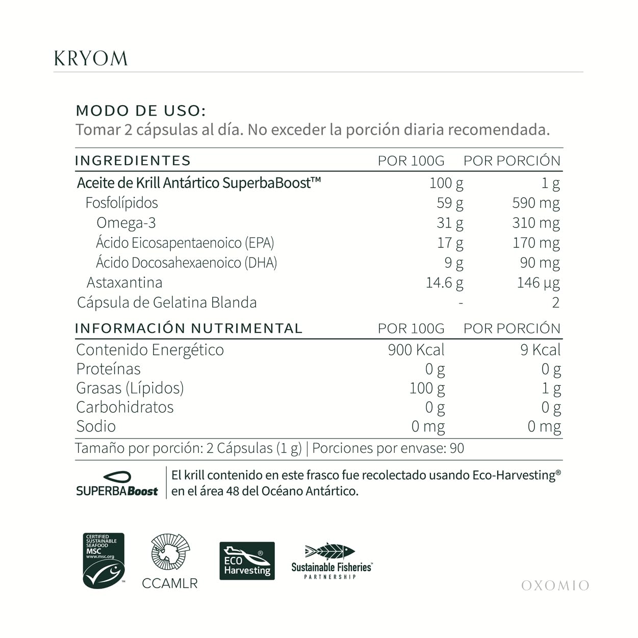 OXOMIO Antarctic Essential Softgel 1 Count