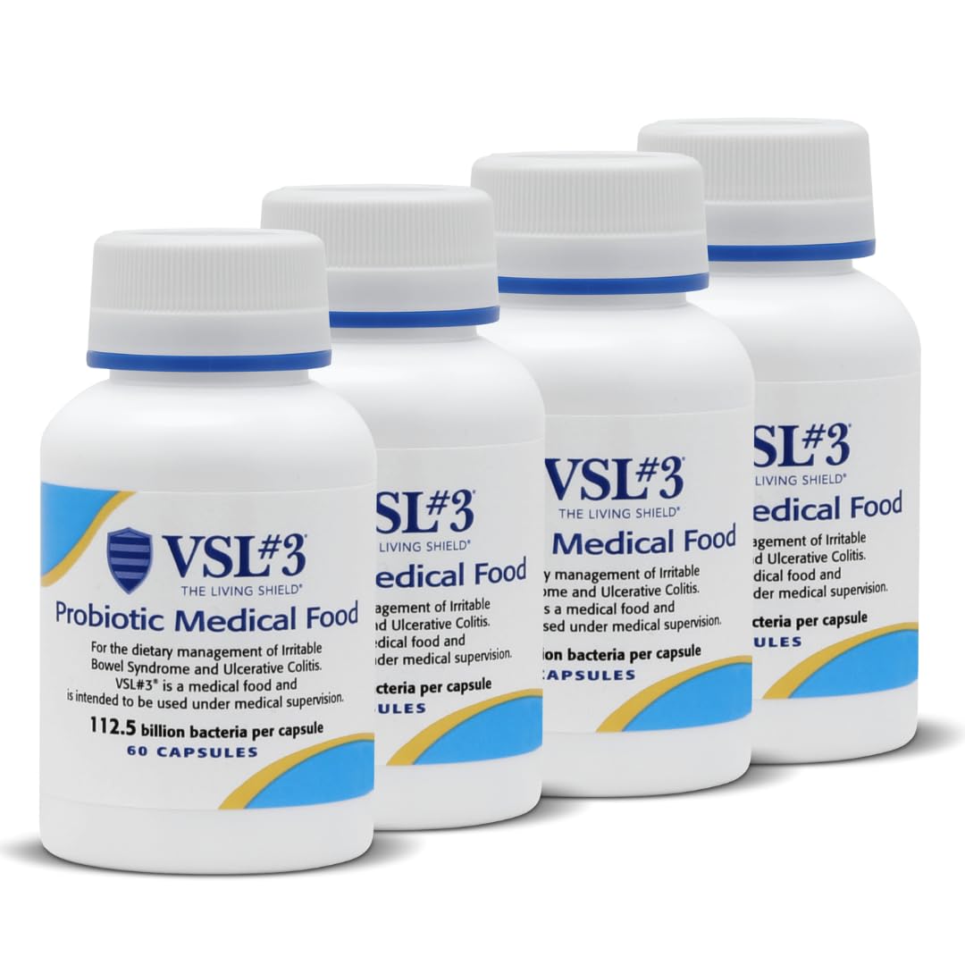 VSL #3 Probiotics for Digestive Health, IBS & UC Symptoms, 240 Capsules